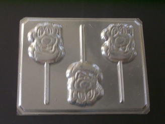 150sp Bear in the Blue House Chocolate Candy Lollipop Mold